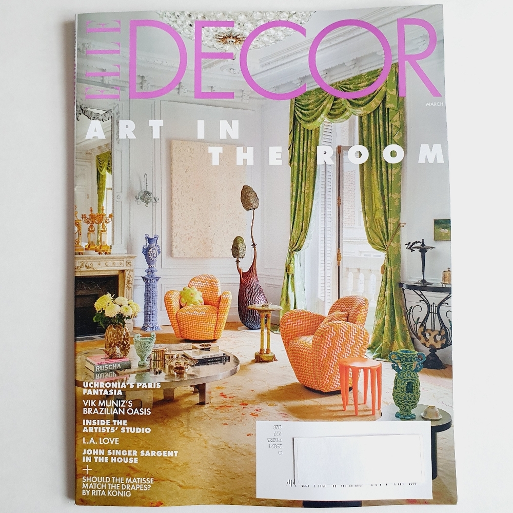 Elle Decor Magazine March, 2025 Art In The Room